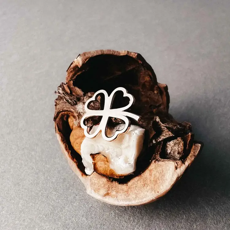 Золотой Кулон 'Клевер' 585 пробы