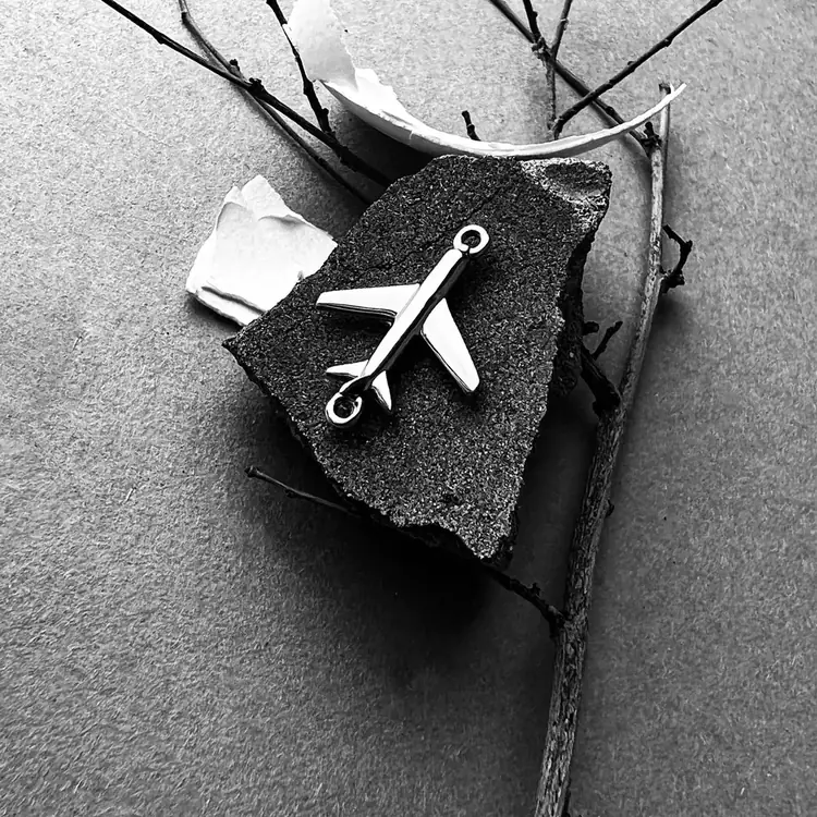 Золотой Кулон 'Самолёт' 585 пробы